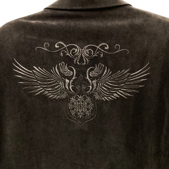 Elite Eddie Domani Men’s Black Corduroy Blazer Sport Coat, Size 50R, Embroidered - Picture 9 of 14